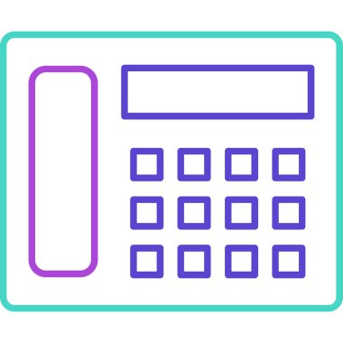 Web Kullanımı için Telefon Simgesi, Vektör İllüstrasyonu