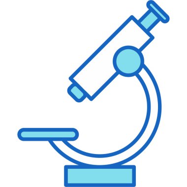 Web Kullanımı için Mikroskop Simgesi, Vektör İllüstrasyonu