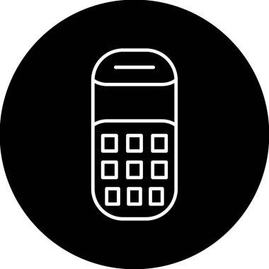 Web kullanımı için Cep Telefonu Simgesi, Vektör İllüstrasyonu