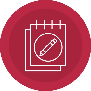 Web Kullanımı için Notlar Simgesi, Vektör İllüstrasyonu