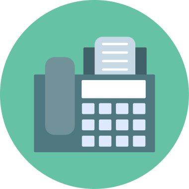 Web kullanımı için Telefon Faks Simgesi, Vektör İllüstrasyonu