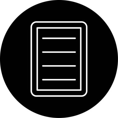 Web Kullanımı için Not Simgesi, Vektör İllüstrasyonu