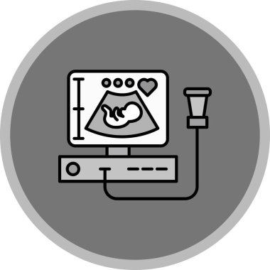 Web kullanımı için Ultrason Simgesi, Vektör İllüstrasyonu