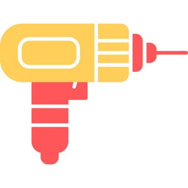 Web Kullanımı için Sondaj Makinesi Simgesi, Vektör İllüstrasyonu