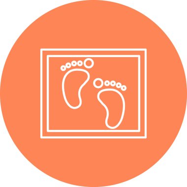 Web Kullanımı için Ayak İzi Simgesi, Vektör İllüstrasyonu