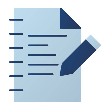 Web Kullanımı için Not Defteri Simgesi, Vektör İllüstrasyonu