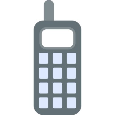 Web kullanımı için Cep Telefonu Simgesi, Vektör İllüstrasyonu