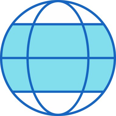 Web Kullanımı için dünya Simgesi, Vektör İllüstrasyonu