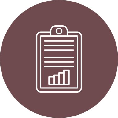 Web Kullanımı için Rapor Simgesi ve Vektör İllüstrasyonu