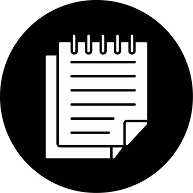 Web Kullanımı için Notlar Simgesi, Vektör İllüstrasyonu