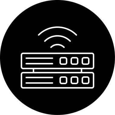 Web Kullanımı için Sunucu Simgesi, Vektör İllüstrasyonu