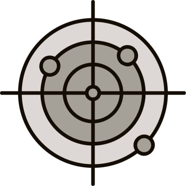 Web Kullanımı için Radar Simgesi, Vektör İllüstrasyonu