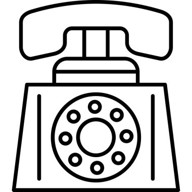 Web Kullanımı için Telefon. svg Simgesi, Vektör İllüstrasyonu