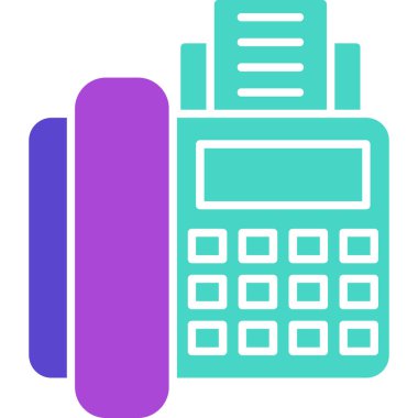 Web kullanımı için faks Simgesi, Vektör İllüstrasyonu