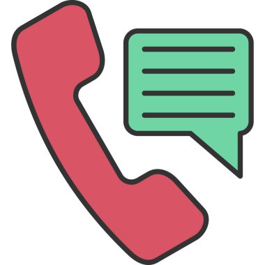 Web Kullanımı için Telefon Simgesi, Vektör İllüstrasyonu