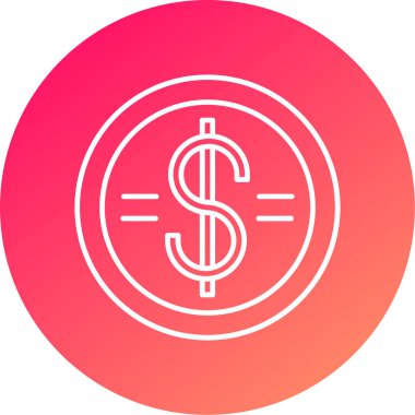 Web kullanımı için Para Birimi Simgesi, Vektör İllüstrasyonu