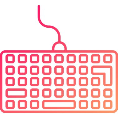 Web Kullanımı için Klavye Simgesi, Vektör İllüstrasyonu