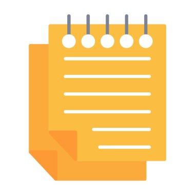 Web Kullanımı için Yapışkan Notlar Simgesi, Vektör İllüstrasyonu