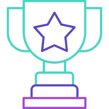 Web Kullanımı İçin Ödül Simgesi, Vektör İllüstrasyonu