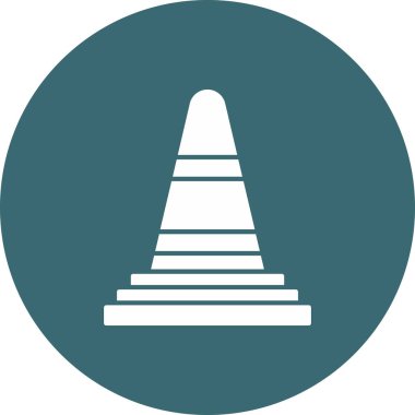 Web Kullanımı için Trafik Konisi Simgesi, Vektör İllüstrasyonu