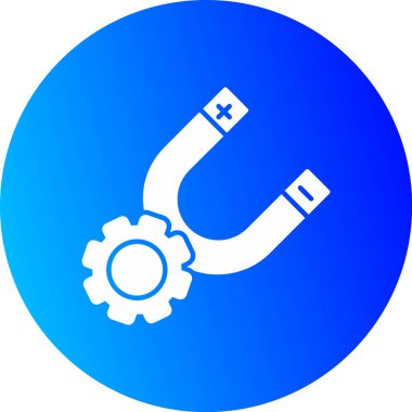 Web Kullanımı için Mıknatıs Simgesi, Vektör İllüstrasyonu