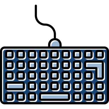 Web Kullanımı için Klavye Simgesi, Vektör İllüstrasyonu