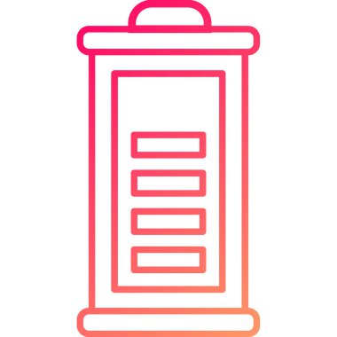 Web kullanımı için Pil Simgesi, Vektör İllüstrasyonu