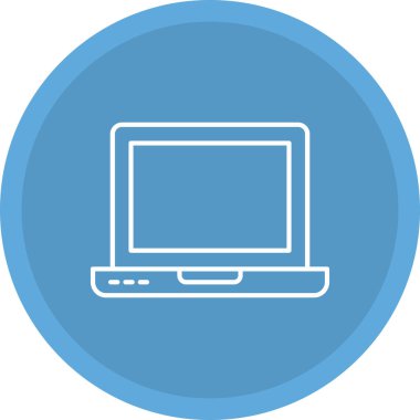 Web Kullanımı için dizüstü bilgisayar simgesi, Vektör İllüstrasyonu
