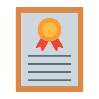 Web Kullanımı için Sertifika Simgesi, Vektör İllüstrasyonu