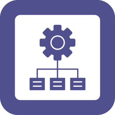 Web Kullanımı için Hiyerarşi Simgesi, Vektör İllüstrasyonu