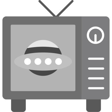 Web Kullanımı için Televizyon Simgesi, Vektör İllüstrasyonu