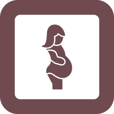 Web Kullanımı için Hamilelik Simgesi, Vektör İllüstrasyonu