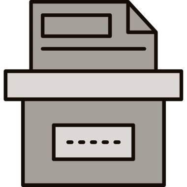 Web Kullanımı için Depolama Kutusu Simgesi, Vektör İllüstrasyonu