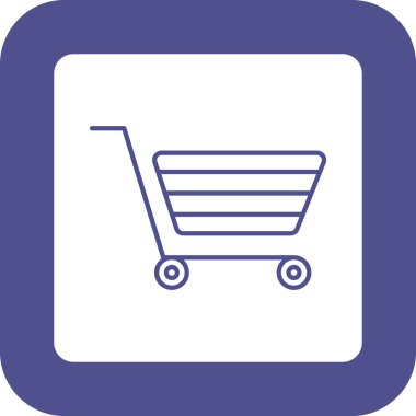 Alışveriş Arabası Simgesi, Web Kullanımı için Vektör İllüstrasyonu