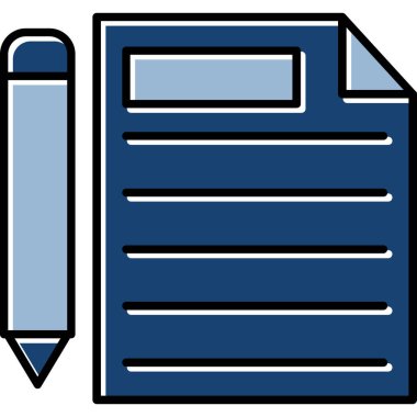 Web Kullanımı için Sözleşme Simgesi ve Vektör İllüstrasyonu