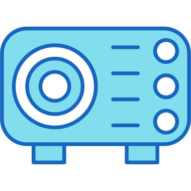 Web Kullanımı için Projektör Simgesi, Vektör İllüstrasyonu