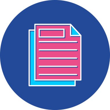 Web Kullanımı için Belge Simgesi, Vektör İllüstrasyonu