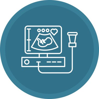 Web kullanımı için Ultrason Simgesi, Vektör İllüstrasyonu