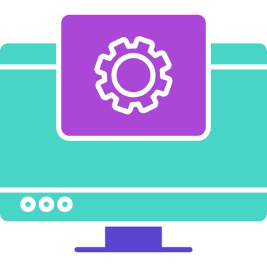 Web Geliştirme Simgesi, Web Kullanımı için Vektör İllüstrasyonu