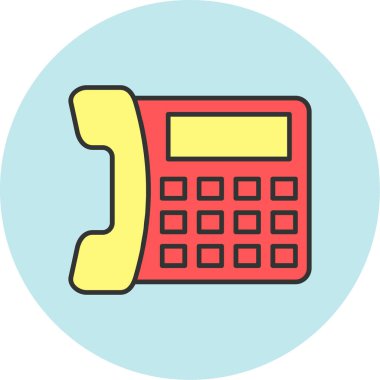 Web Kullanımı için Telefon Simgesi, Vektör İllüstrasyonu