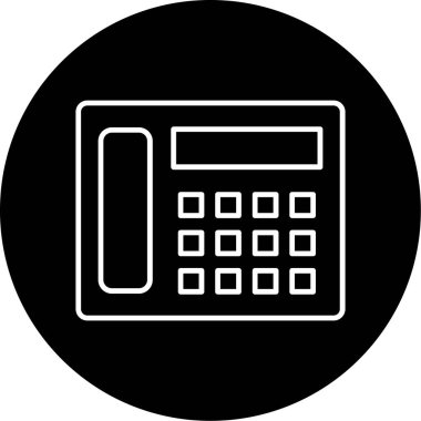 Web Kullanımı için Telefon Simgesi, Vektör İllüstrasyonu