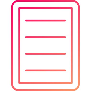 Web Kullanımı için Not Simgesi, Vektör İllüstrasyonu