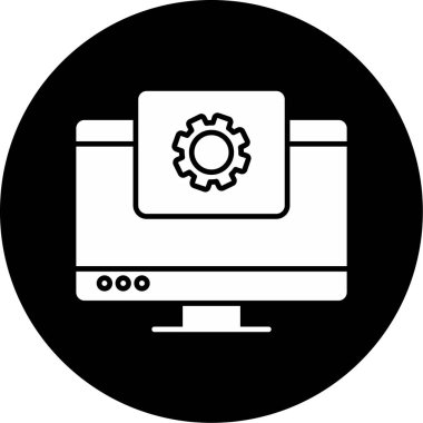 Web Geliştirme Simgesi, Web Kullanımı için Vektör İllüstrasyonu