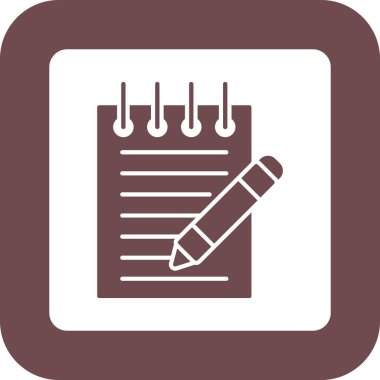 Web Kullanımı için Not Defteri Simgesi, Vektör İllüstrasyonu