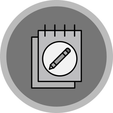 Web Kullanımı için Notlar Simgesi, Vektör İllüstrasyonu