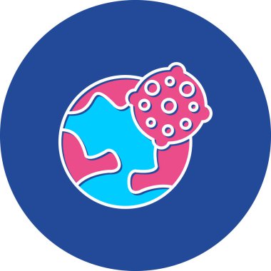 Web Kullanımı için Asteroid Simgesi, Vektör İllüstrasyonu