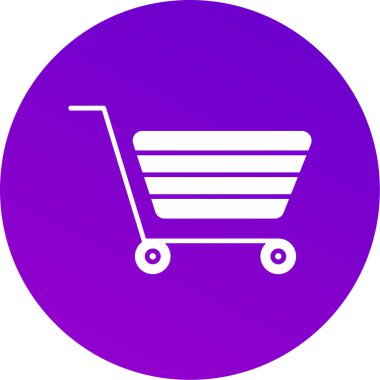 Alışveriş Arabası Simgesi, Web Kullanımı için Vektör İllüstrasyonu