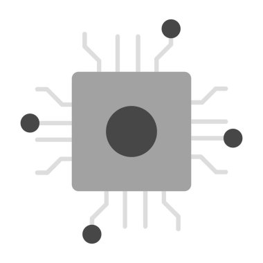 Çip Simgesi, Web Kullanımı için Vektör İllüstrasyonu