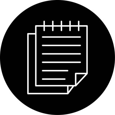 Web Kullanımı için Notlar Simgesi, Vektör İllüstrasyonu