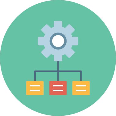 Web Kullanımı için Hiyerarşi Simgesi, Vektör İllüstrasyonu